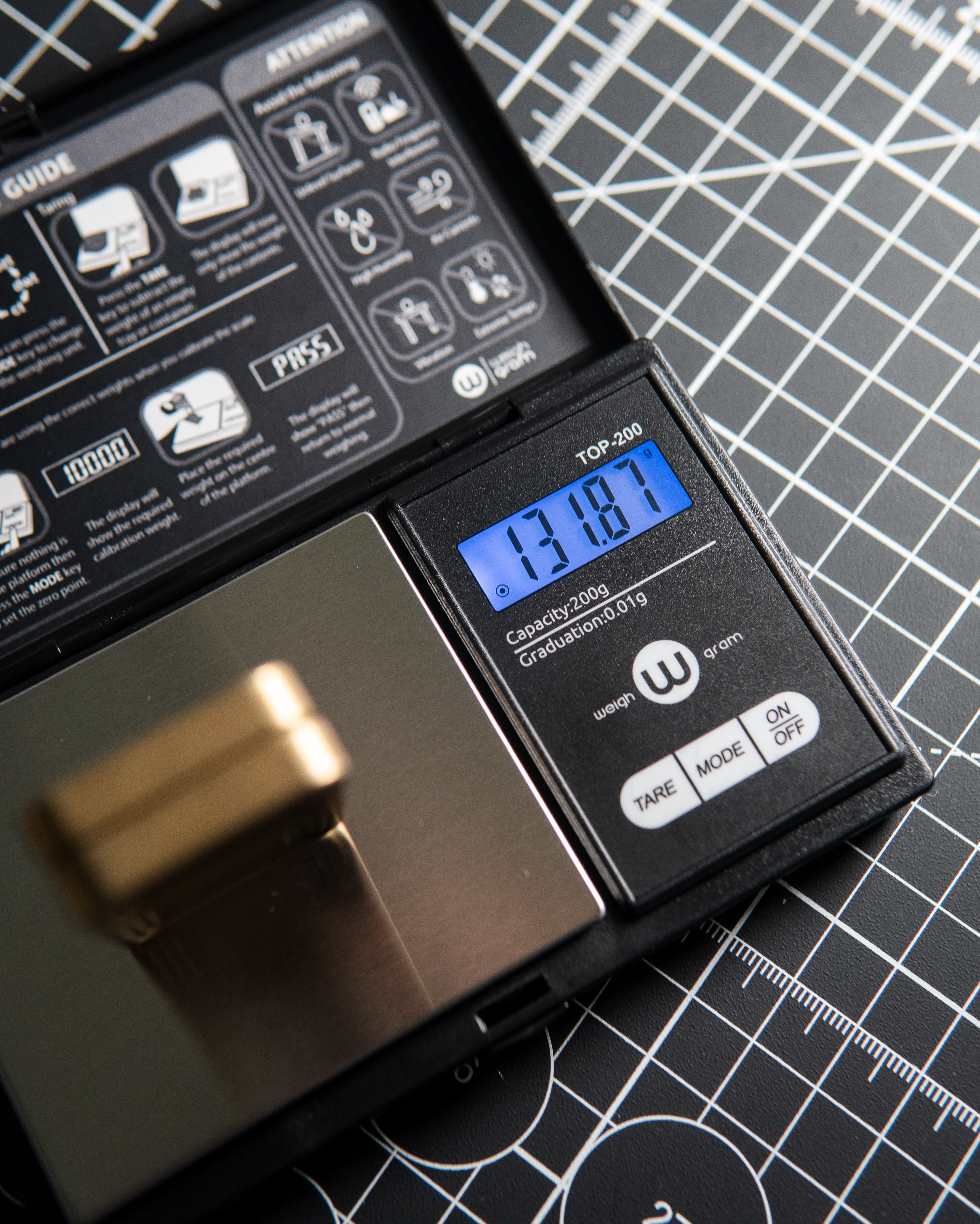 Tile Fidget Slider (Gen 2) - Brass [Prototype]