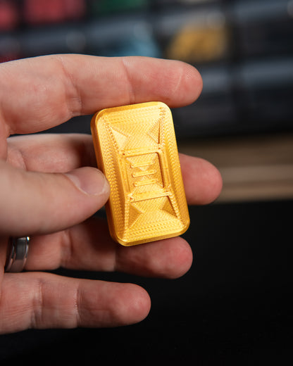 Delta Ergo Tile Fidget Slider - Gold Silk Plastic