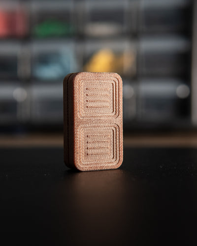 Delta Pro Tile Fidget Slider - Maker's Choice, Vintage Caramel Micarta
