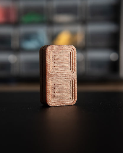 Delta Pro Tile Fidget Slider - Maker's Choice, Vintage Caramel Micarta