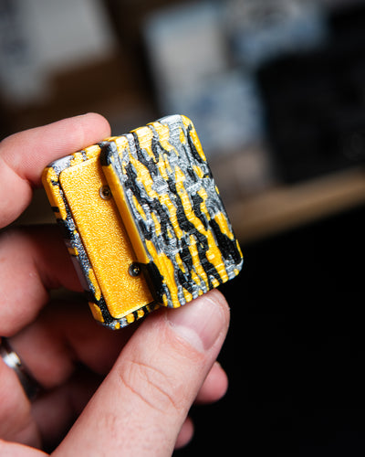 Delta Tile Fidget Slider - Tiger Camo Black/Gold/Silver [BLEM]