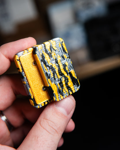 Delta Tile Fidget Slider - Tiger Camo Black/Gold/Silver [BLEM]