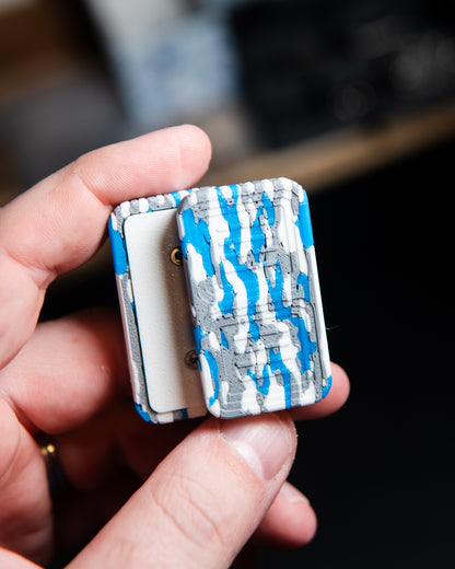 Delta Tile Fidget Slider - Tiger Camo White/Grey/Blue [BLEM]