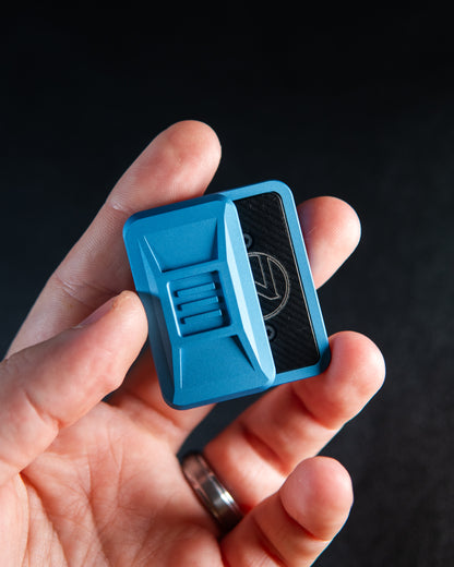 Delta Ergo Tile Fidget Slider - Maker's Choice, Lightning Blue Edition