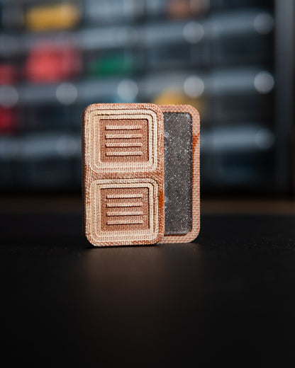 Delta Pro Tile Fidget Slider - Maker's Choice, Vintage Caramel Micarta