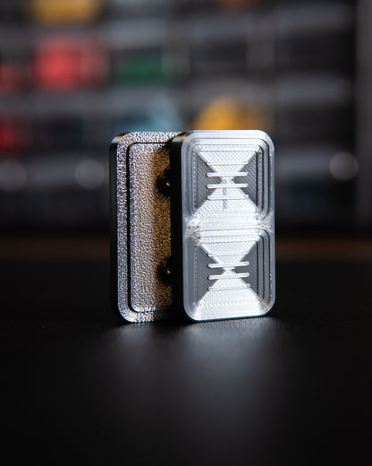 Delta Tile Fidget Slider - Silver Silk Plastic