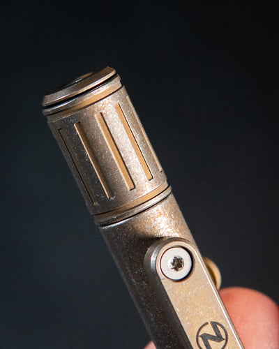 The Axial - Titanium Bolt-Action Fidget Pen, Rusty Nail (JRW Collab)