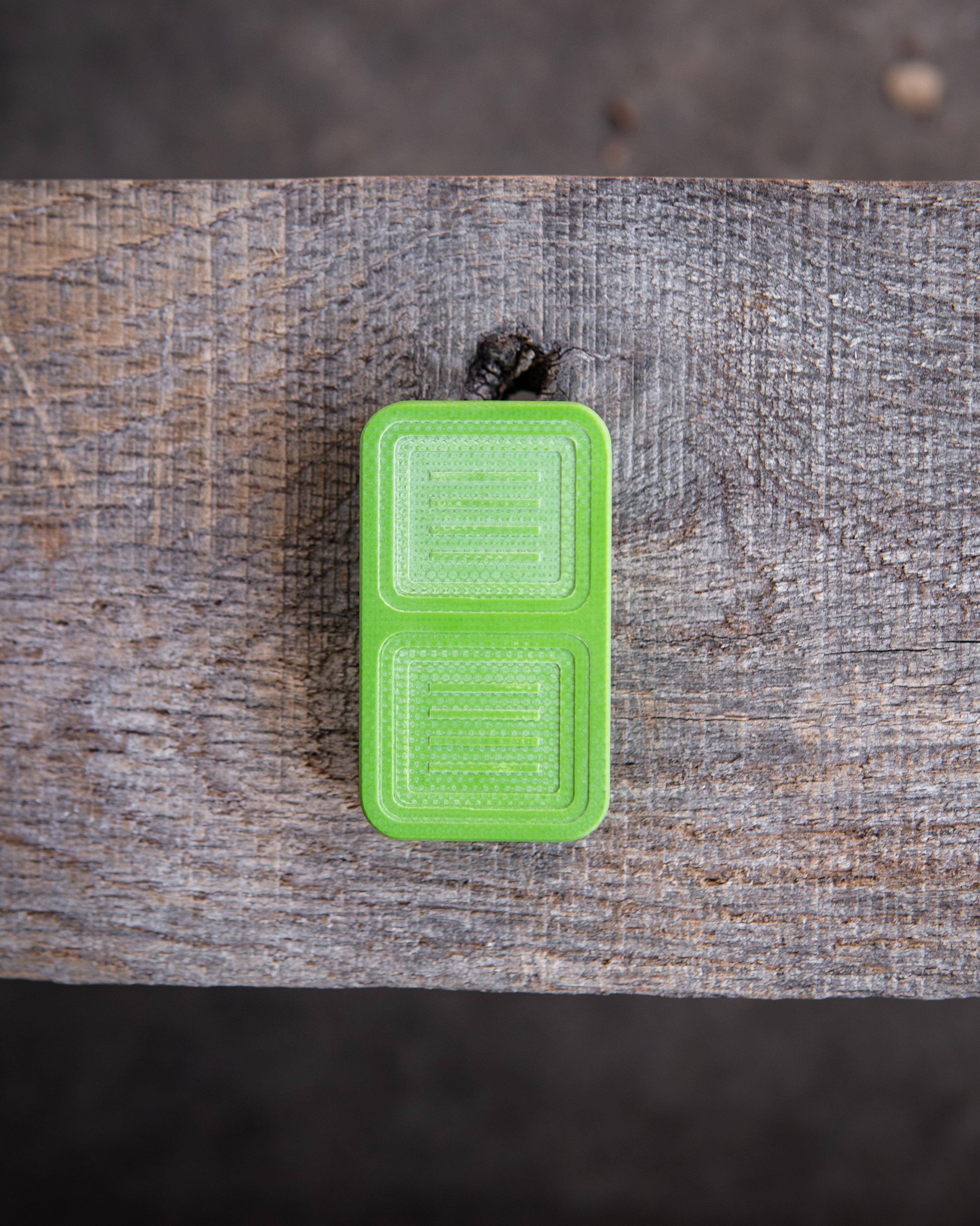 Delta Tile Fidget Slider - Maker's Choice, Toxic Green G10