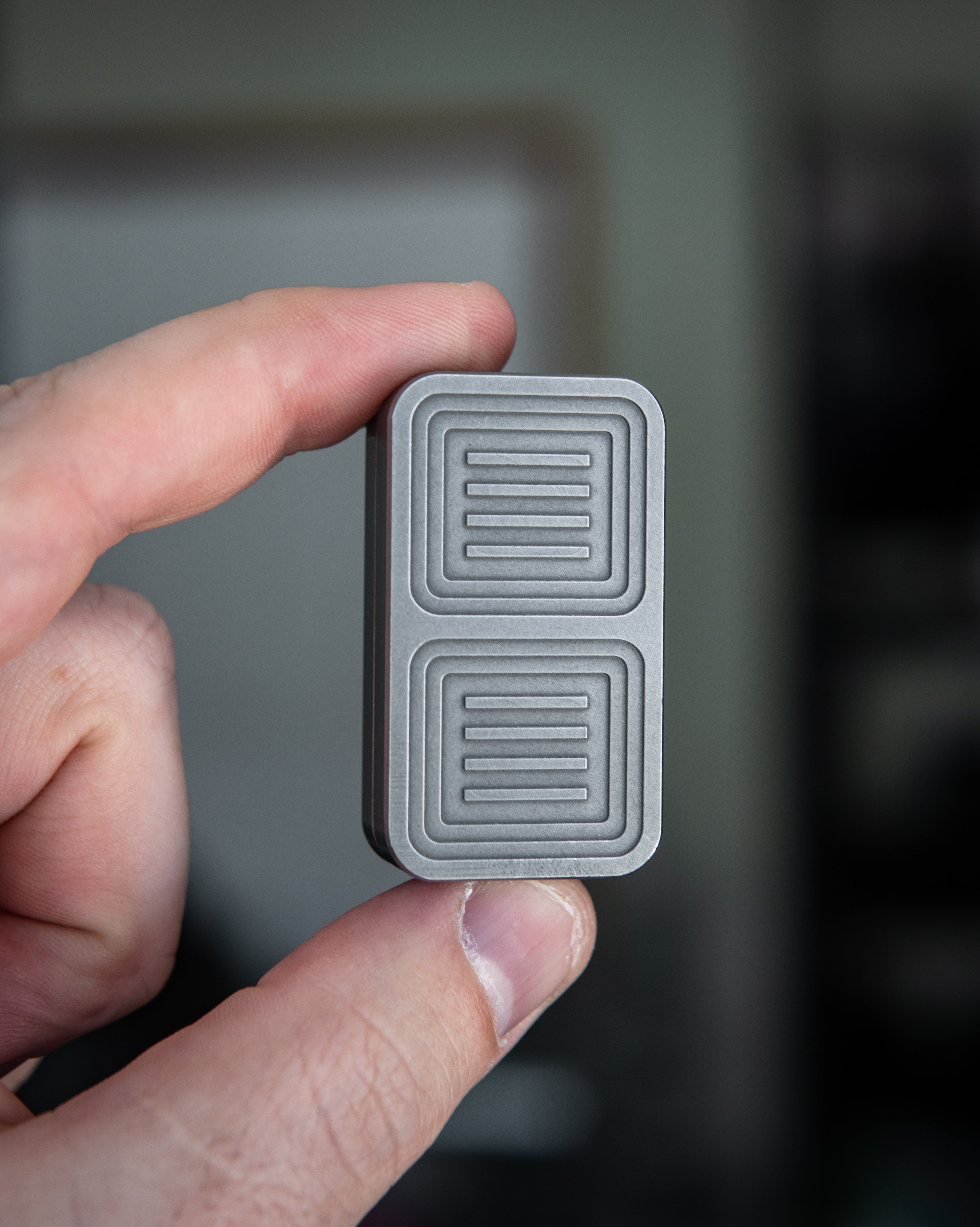 Delta Tile Fidget Slider - Titanium