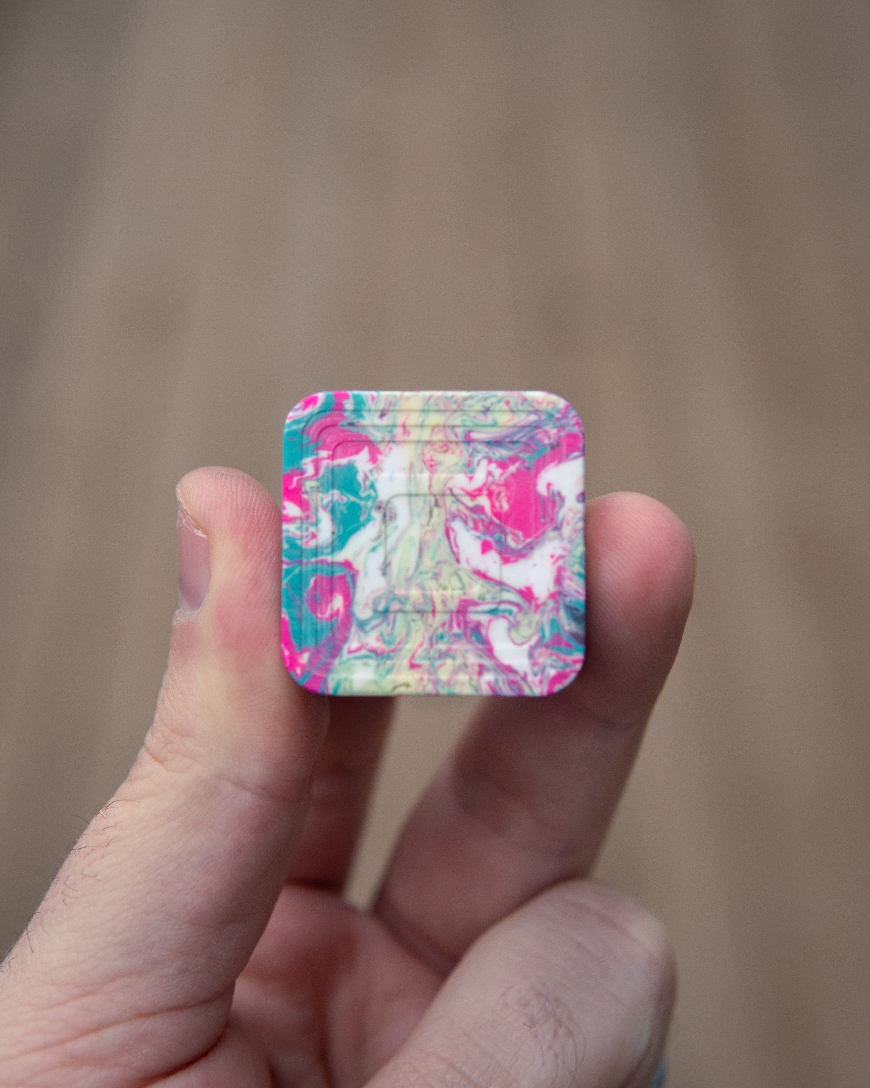 Mini Tile Fidget Slider - Maker's Choice, Miami Vice Resin #1