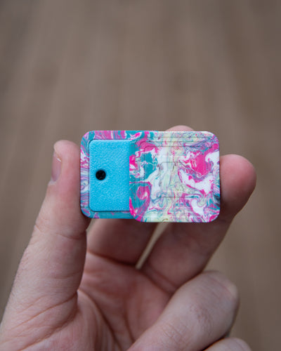 Mini Tile Fidget Slider - Maker's Choice, Miami Vice Resin #1