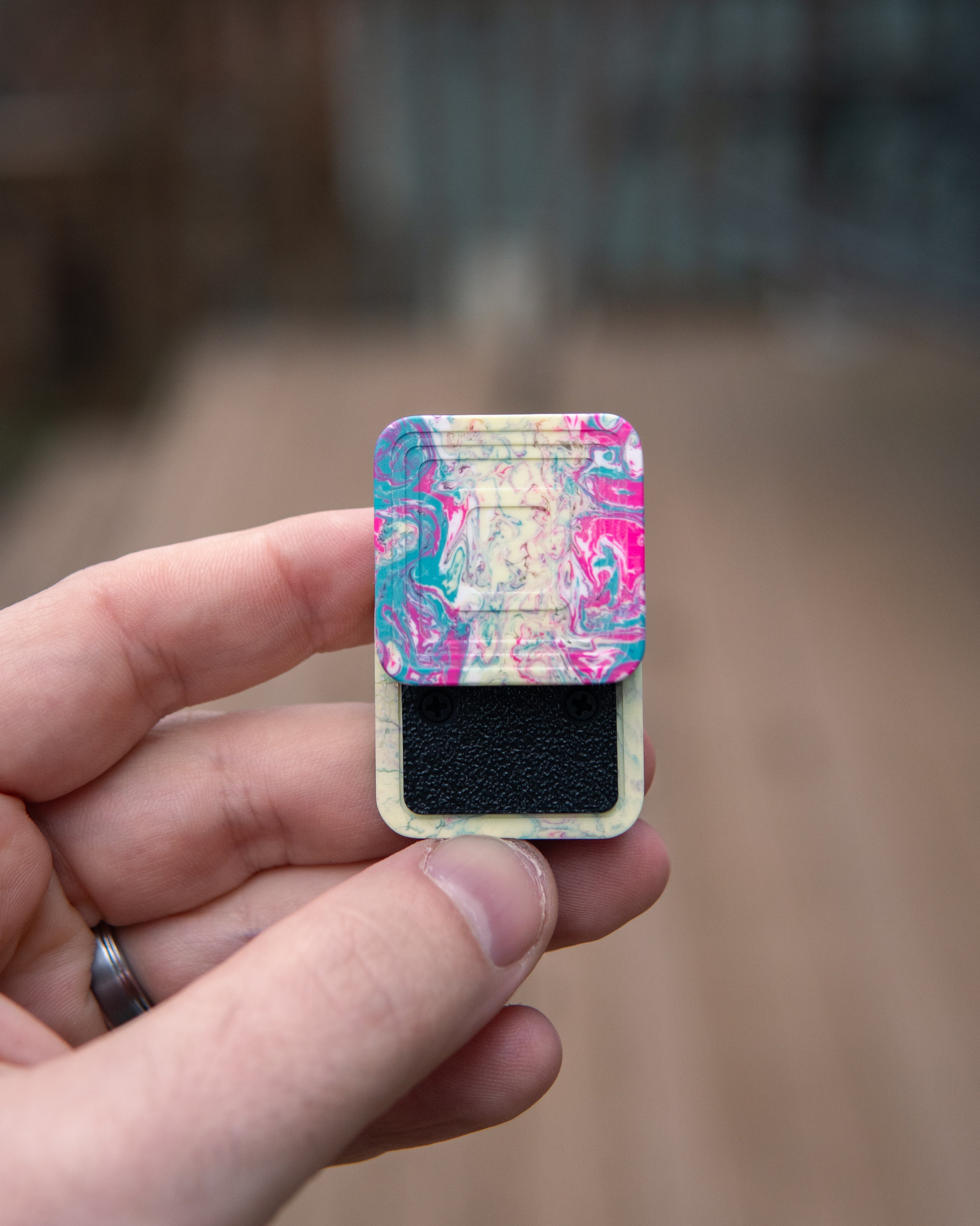 Mini Tile Fidget Slider - Maker's Choice, Miami Vice Resin #4