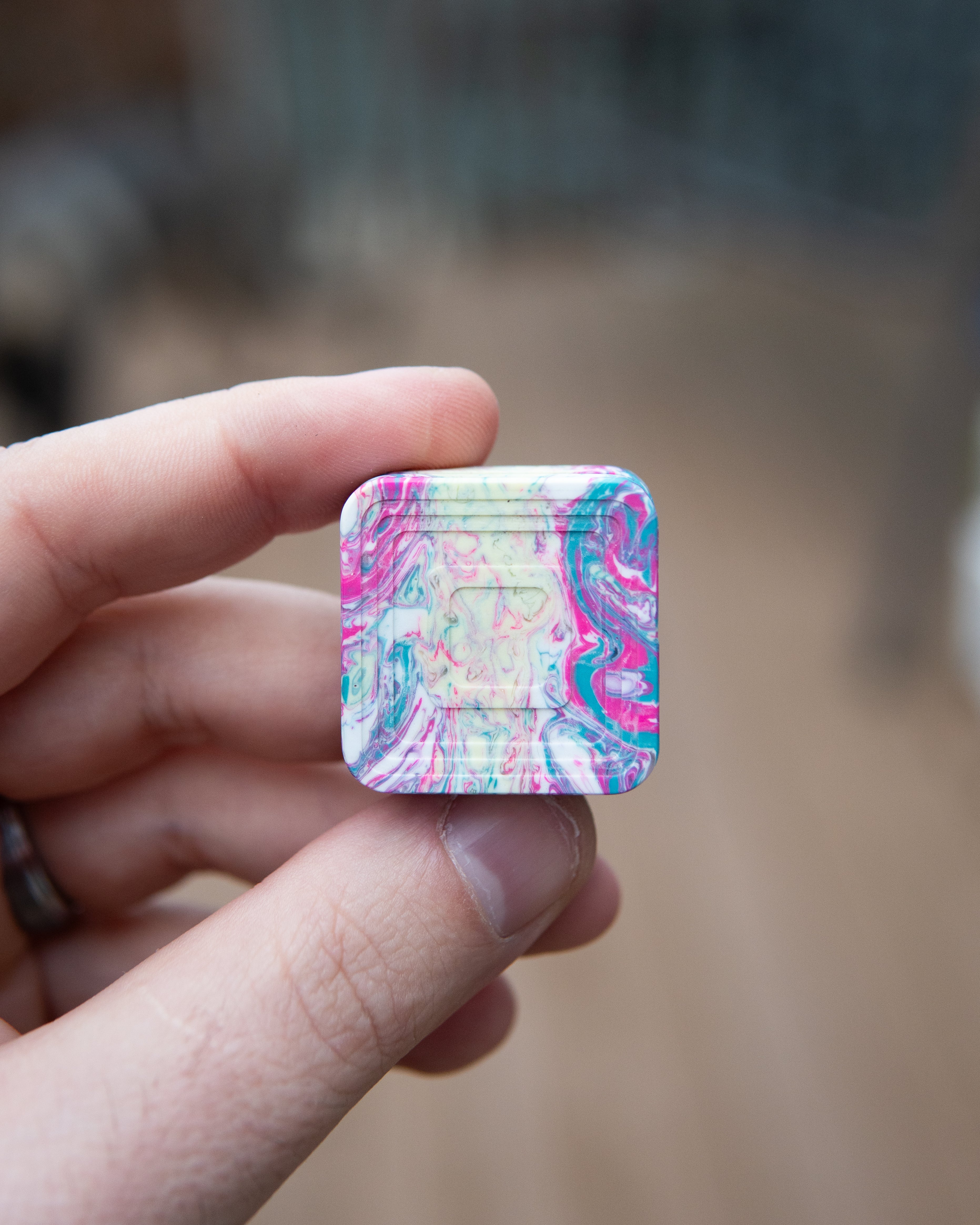 Mini Tile Fidget Slider - Maker's Choice, Miami Vice Resin #5