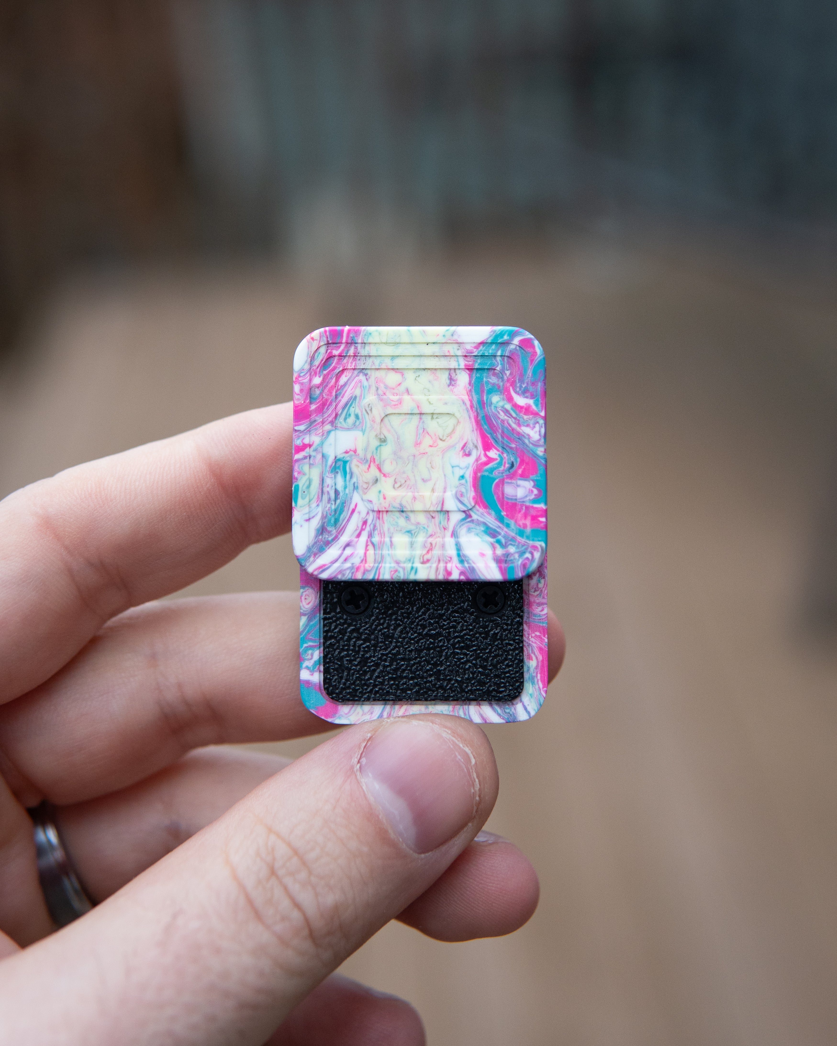 Mini Tile Fidget Slider - Maker's Choice, Miami Vice Resin #5
