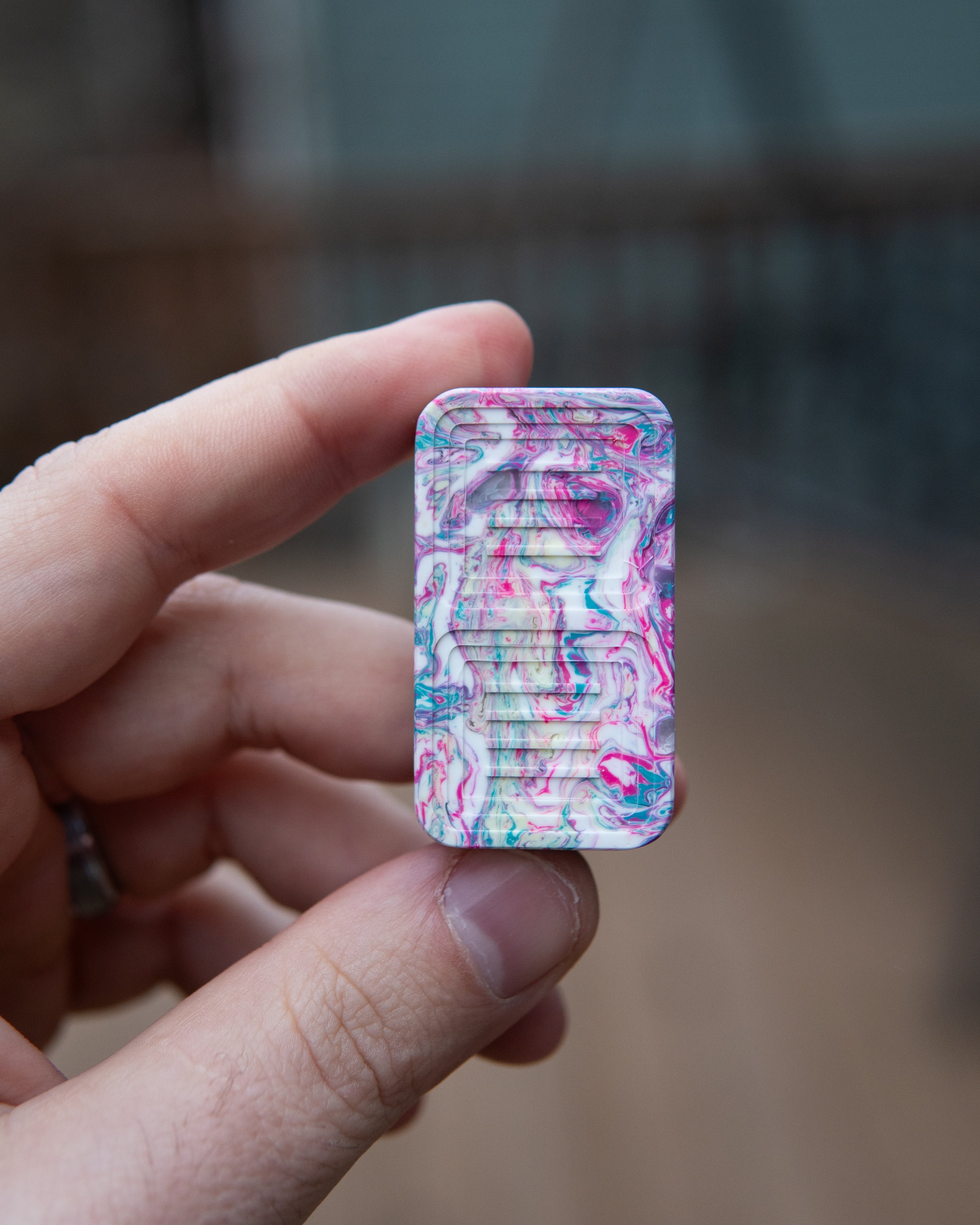 Delta Tile Fidget Slider - Maker's Choice, Miami Vice Resin #1