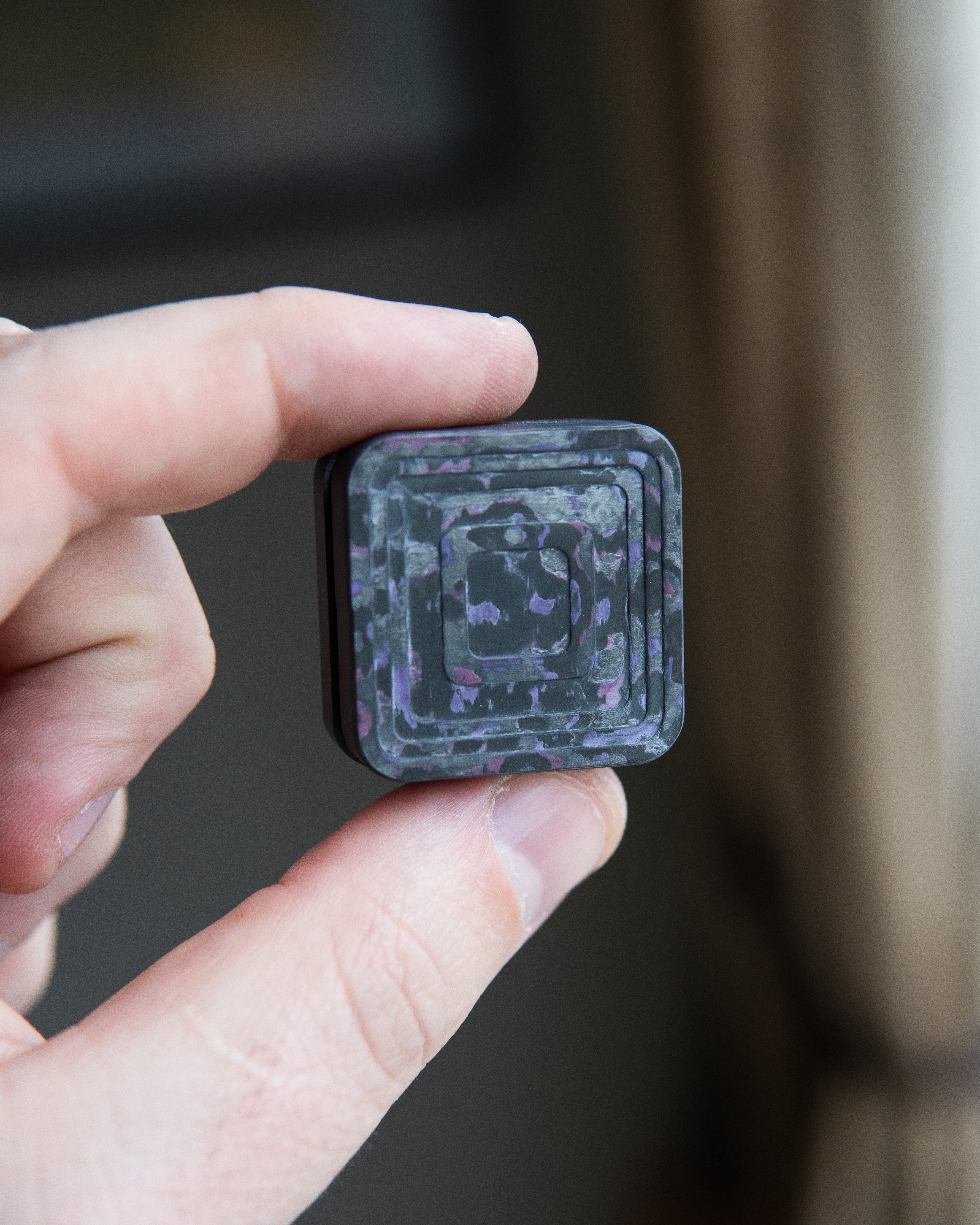 Mini Tile Fidget Slider - Maker's Choice, Purple Haze Carbon Fiber