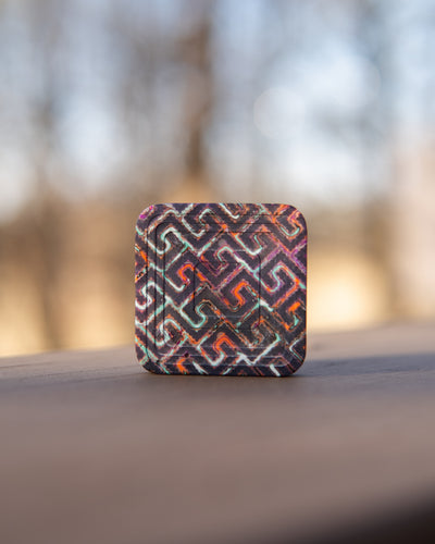 Mini Tile Fidget Slider - Maker's Choice, Aztec Code Resin