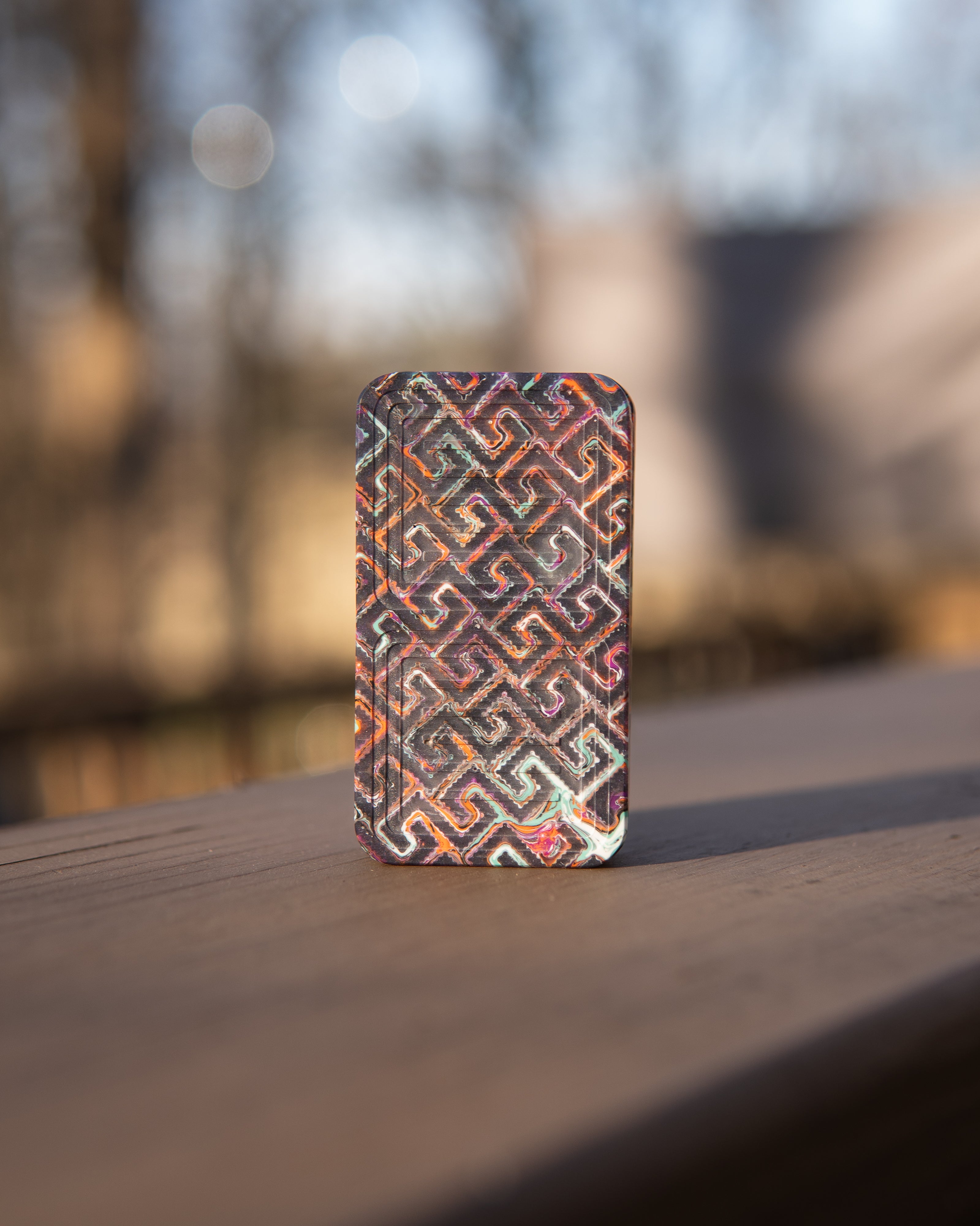 Tile Fidget Slider (Gen 2) - Maker's Choice, Aztec Code Resin