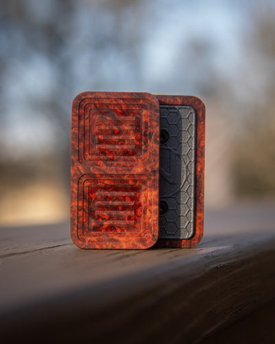 Delta Tile Fidget Slider - Maker's Choice, Amboyna Burl