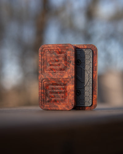 Delta Tile Fidget Slider - Maker's Choice, Amboyna Burl