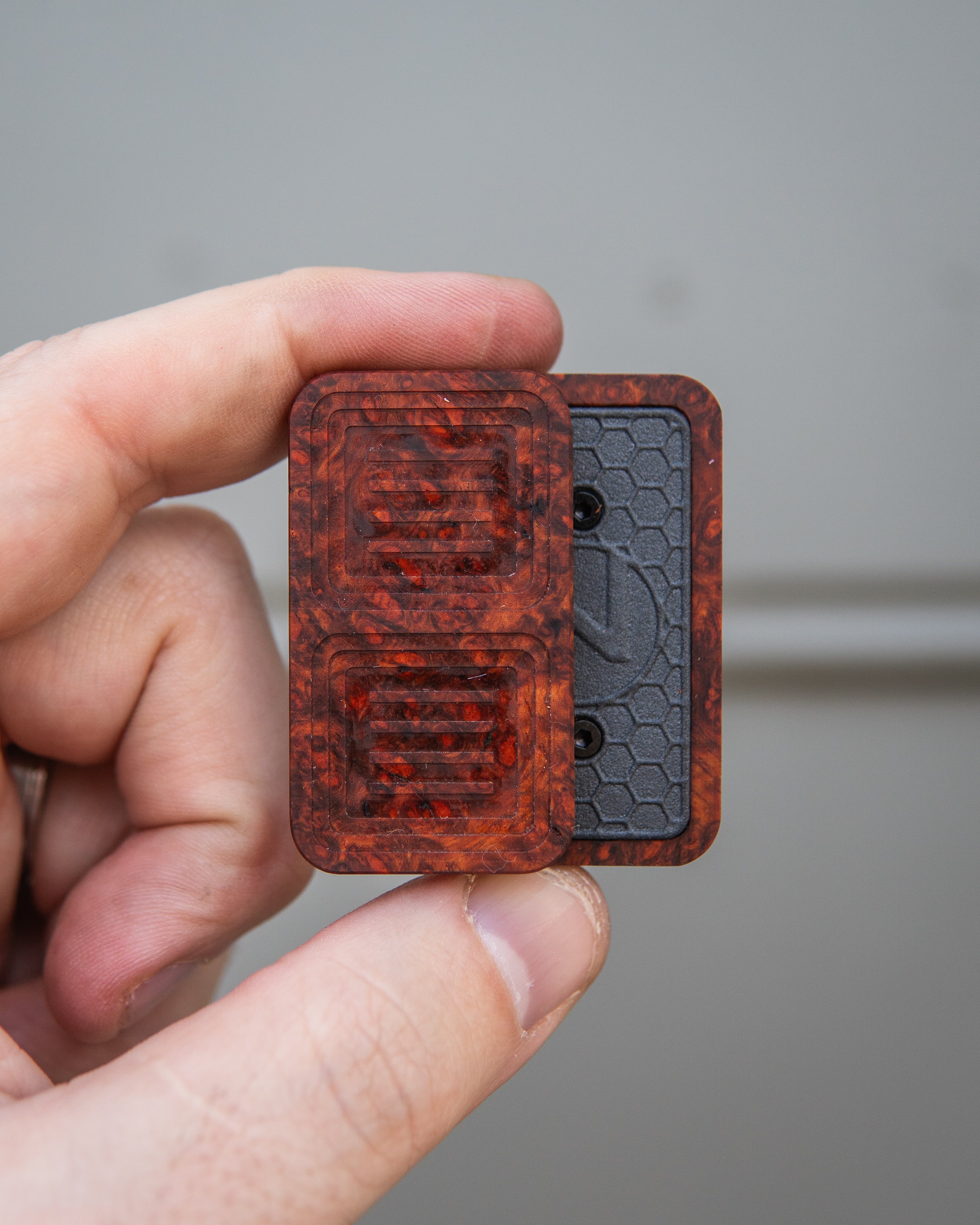 Delta Tile Fidget Slider - Maker's Choice, Amboyna Burl