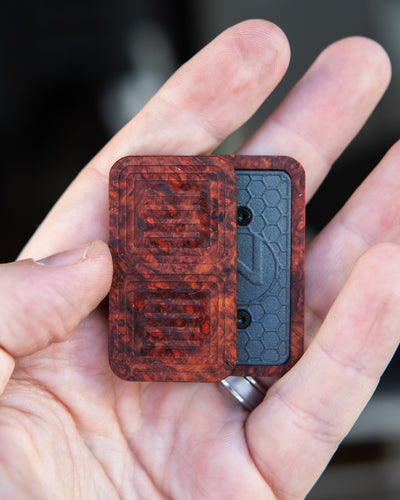 Delta Tile Fidget Slider - Maker's Choice, Amboyna Burl