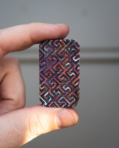 Delta Tile Fidget Slider - Maker's Choice, Aztec Code Resin