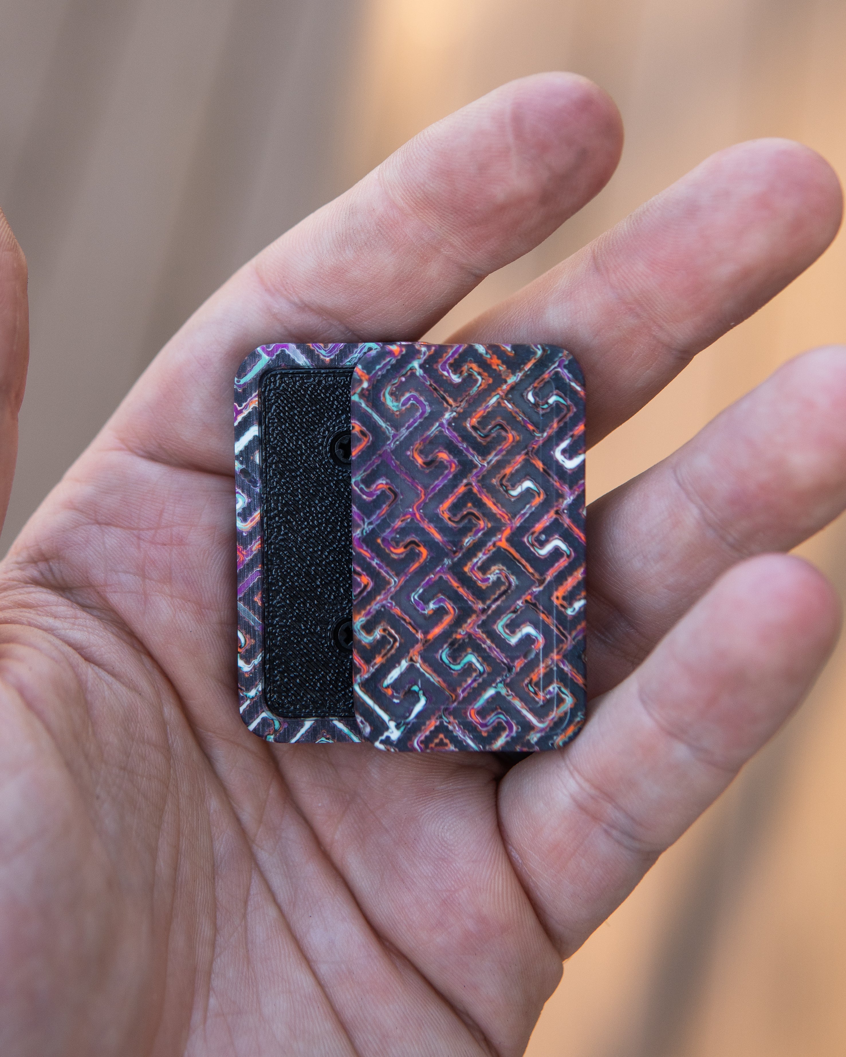 Delta Tile Fidget Slider - Maker's Choice, Aztec Code Resin