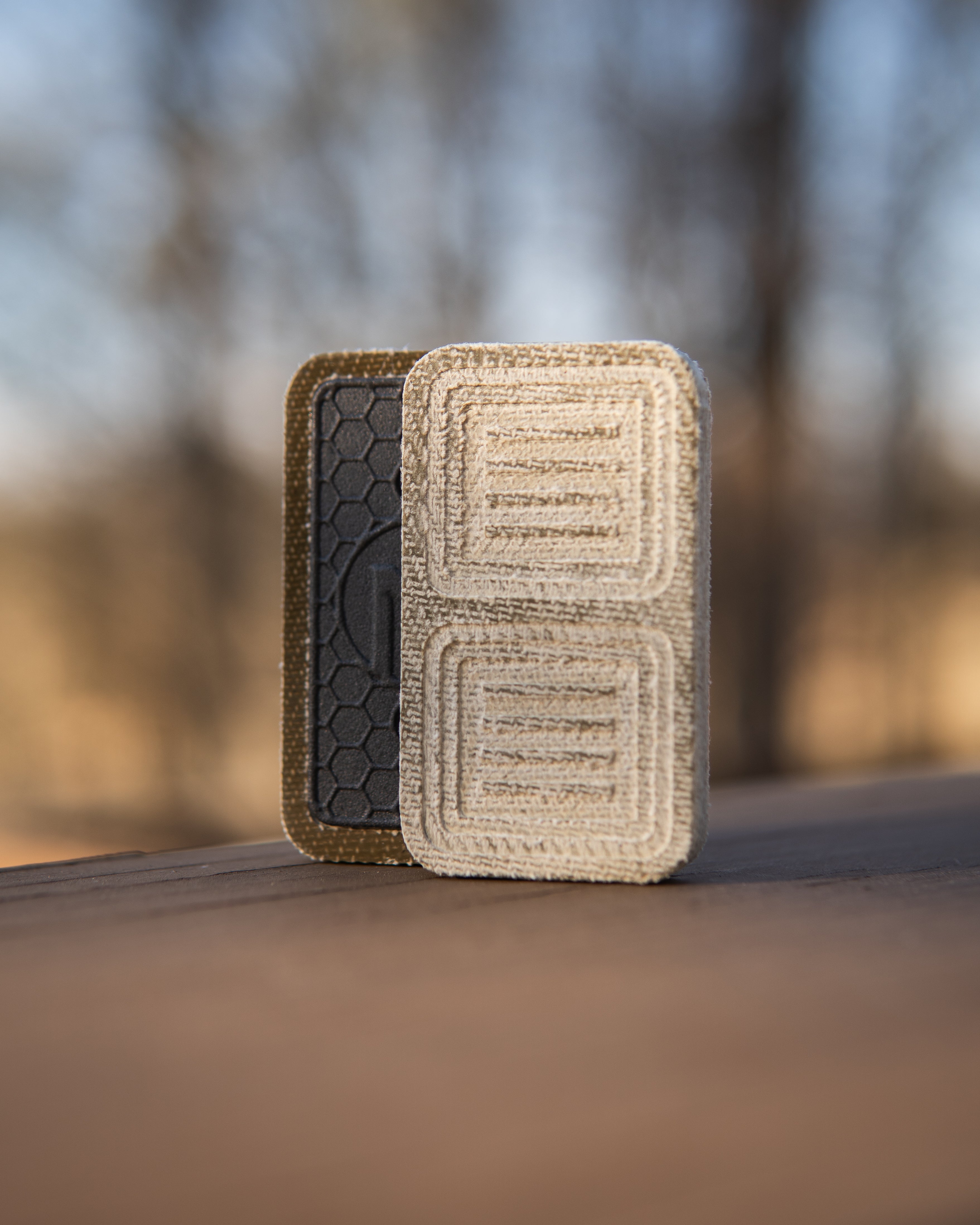 Delta Tile Fidget Slider - Maker's Choice, OD Green Olive Micarta