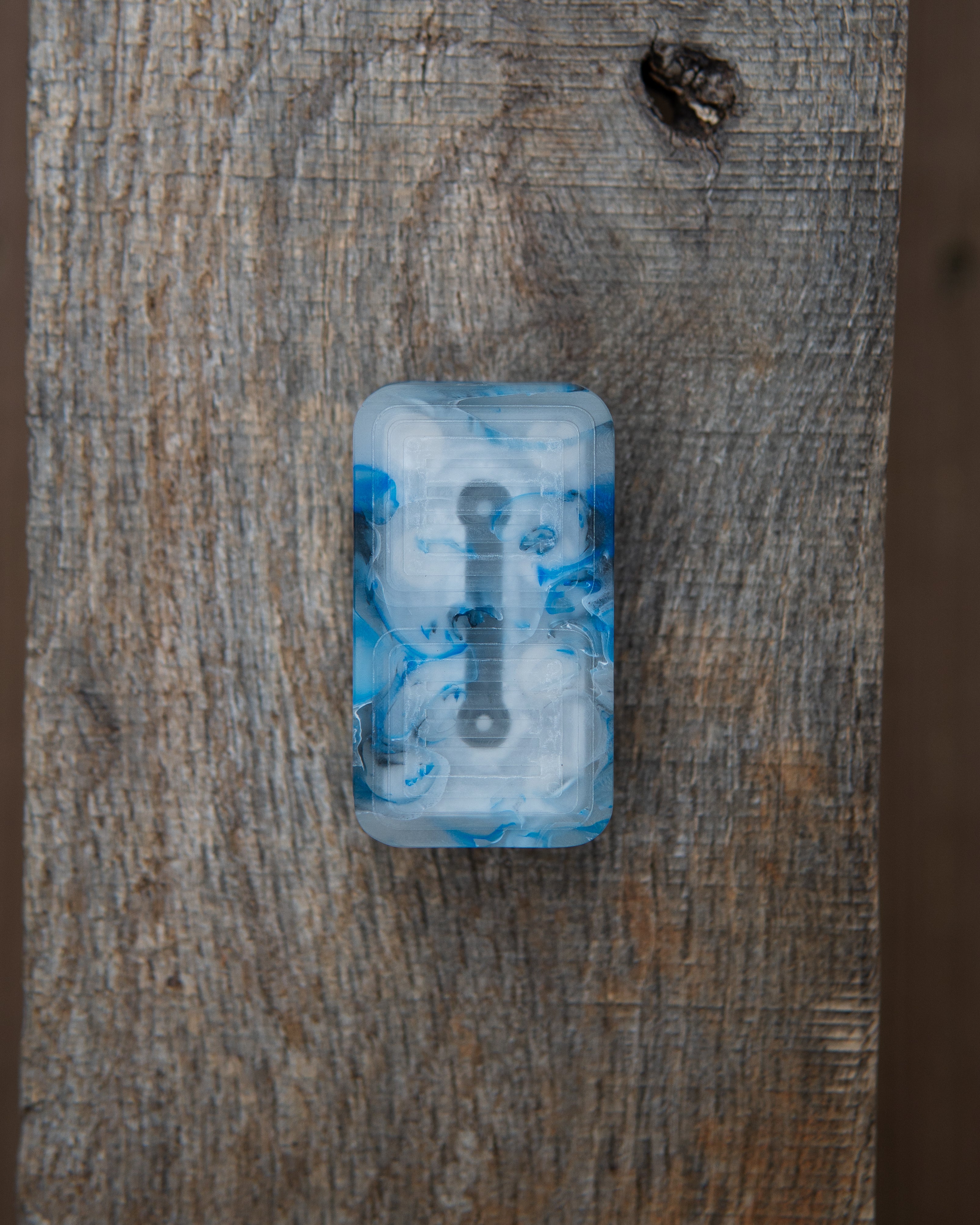 Delta Tile Fidget Slider - Maker's Choice, Blue Smoke Resin #2