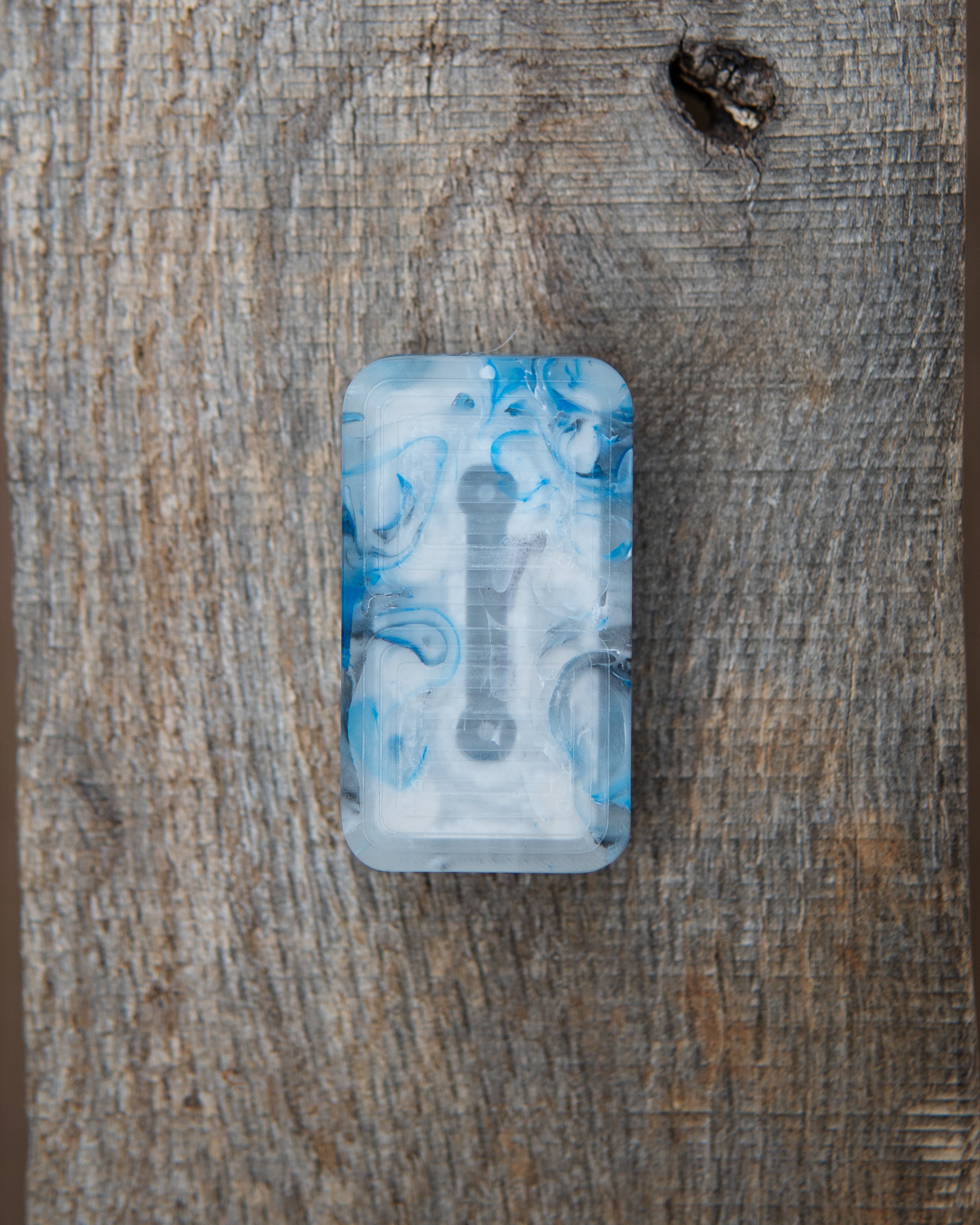 Delta Tile Fidget Slider - Maker's Choice, Blue Smoke Resin #2
