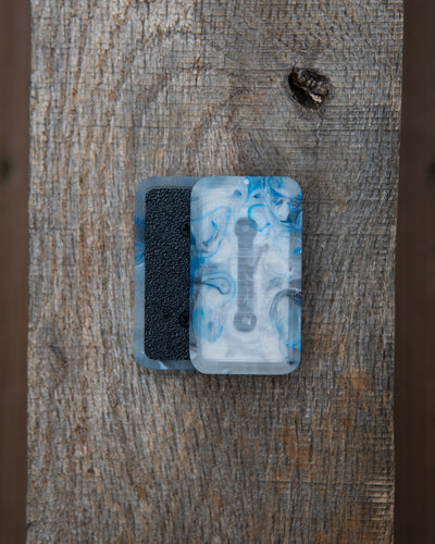 Delta Tile Fidget Slider - Maker's Choice, Blue Smoke Resin #2