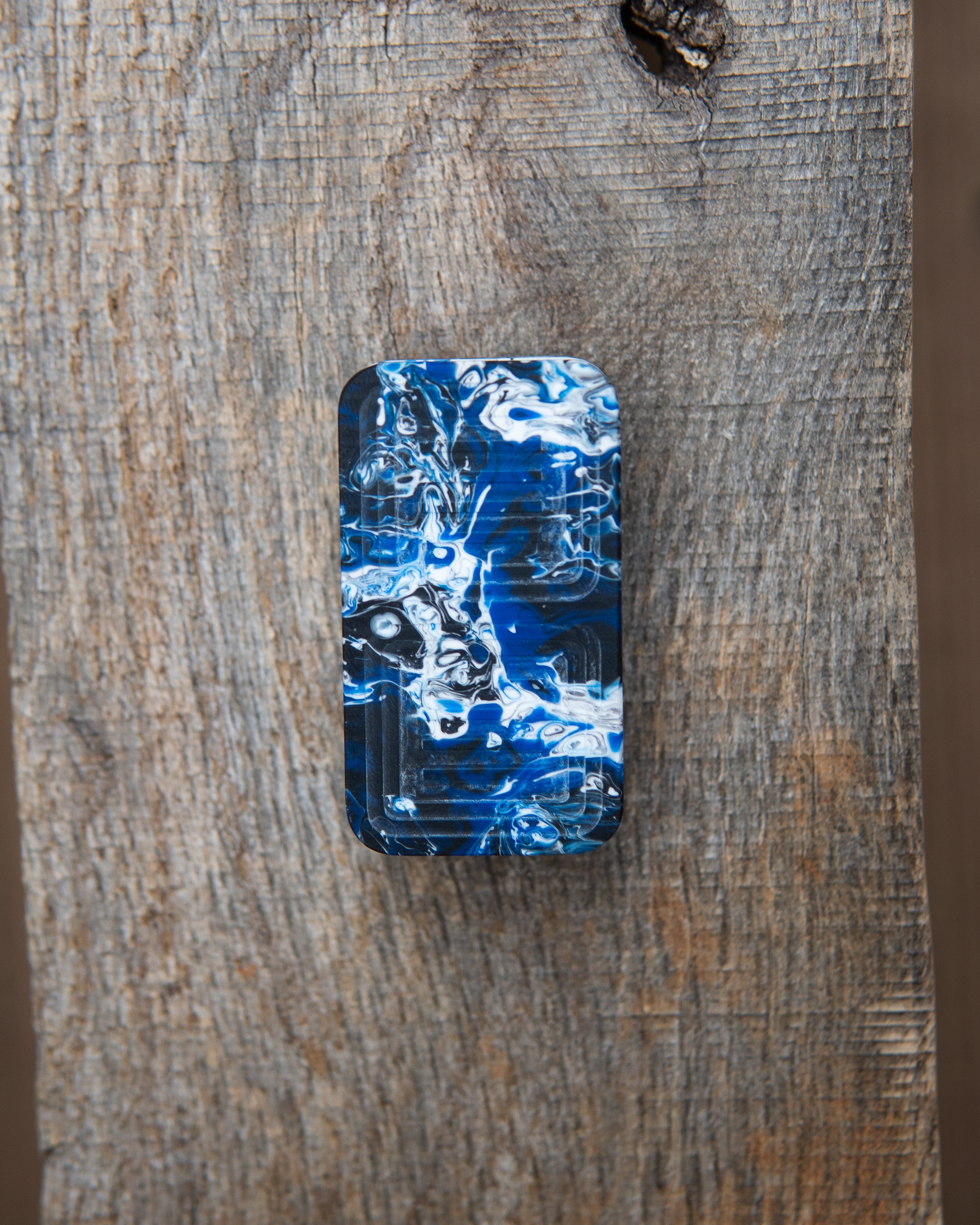 Delta Tile Fidget Slider - Maker's Choice, Blue Smoke Resin #3