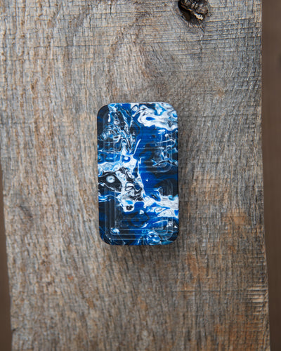 Delta Tile Fidget Slider - Maker's Choice, Blue Smoke Resin #3