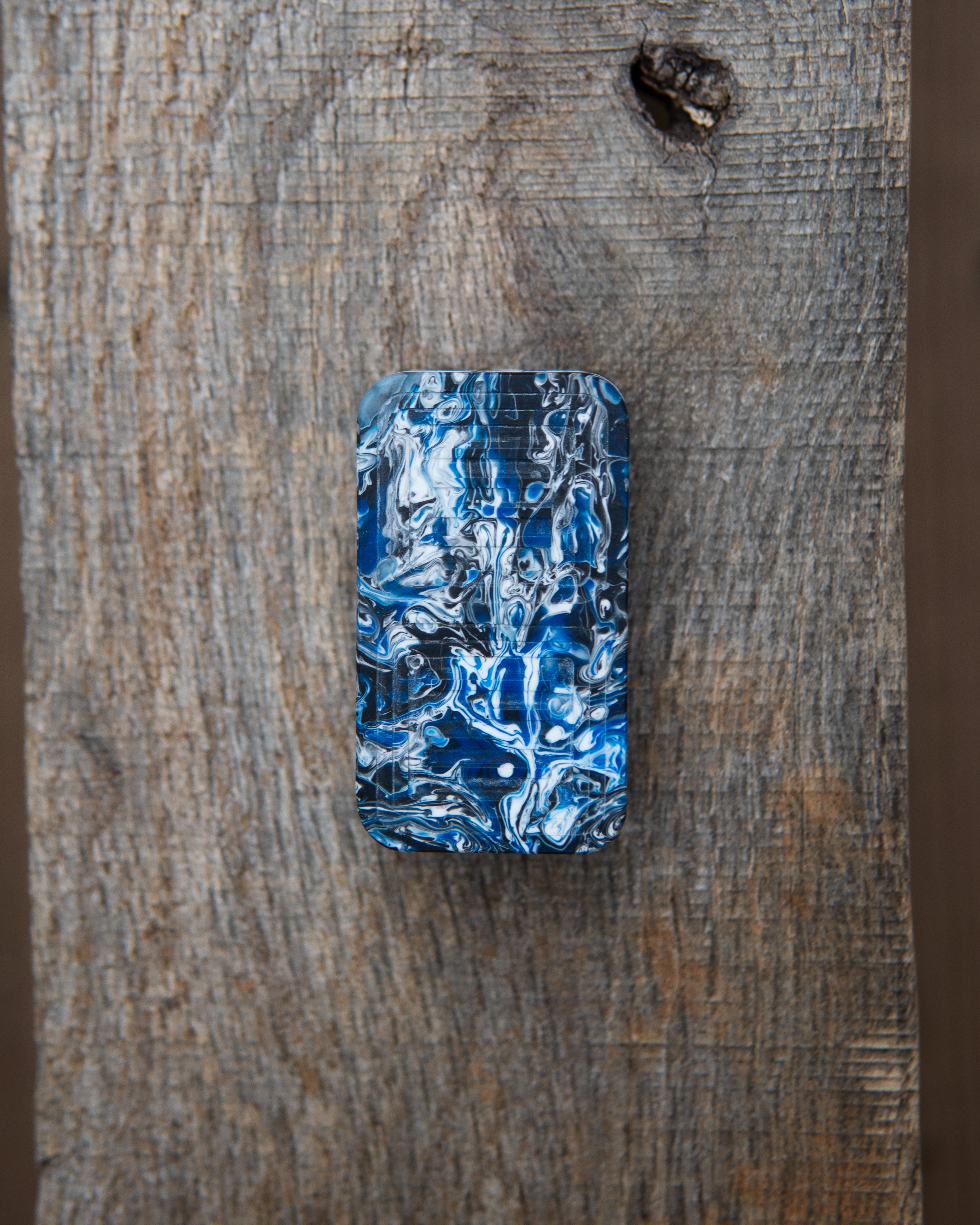 Delta Tile Fidget Slider - Maker's Choice, Blue Smoke Resin #3
