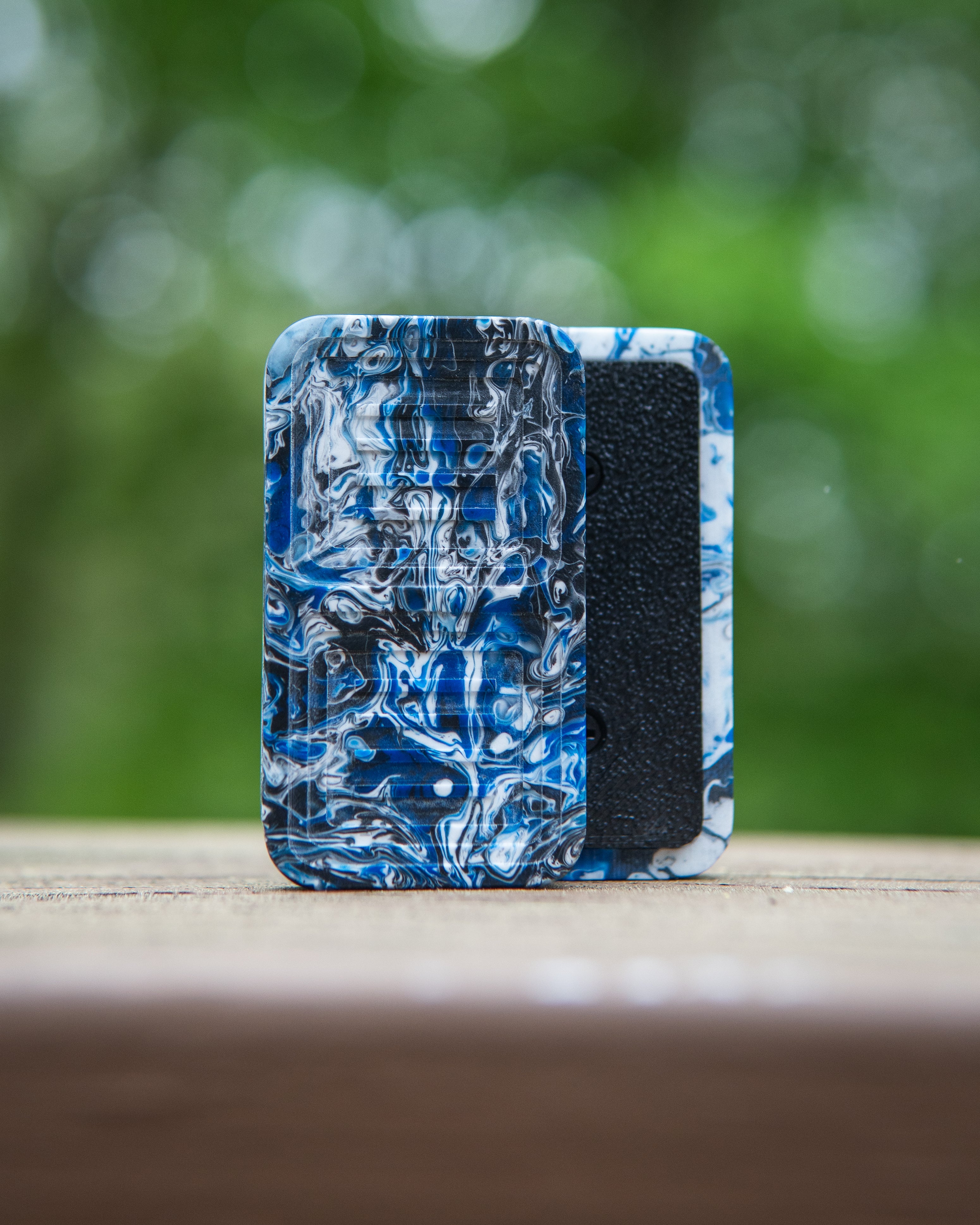 Delta Tile Fidget Slider - Maker's Choice, Blue Smoke Resin #3