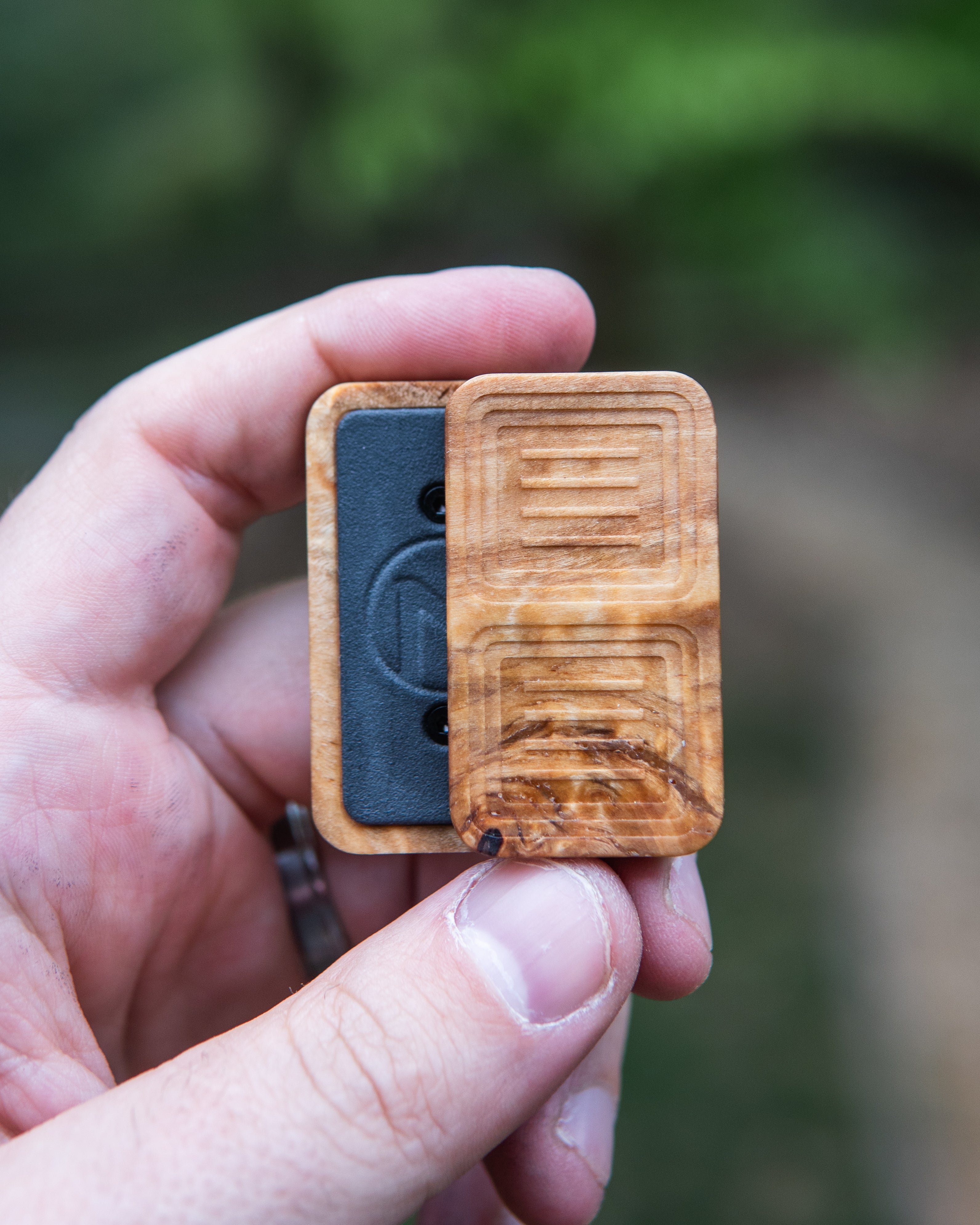Delta Tile Fidget Slider - Maker's Choice, Stabilized Poplar