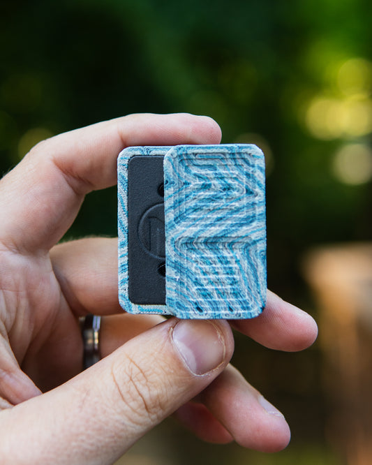 Delta Tile Fidget Slider - Maker's Choice, Sky Waves Micarta
