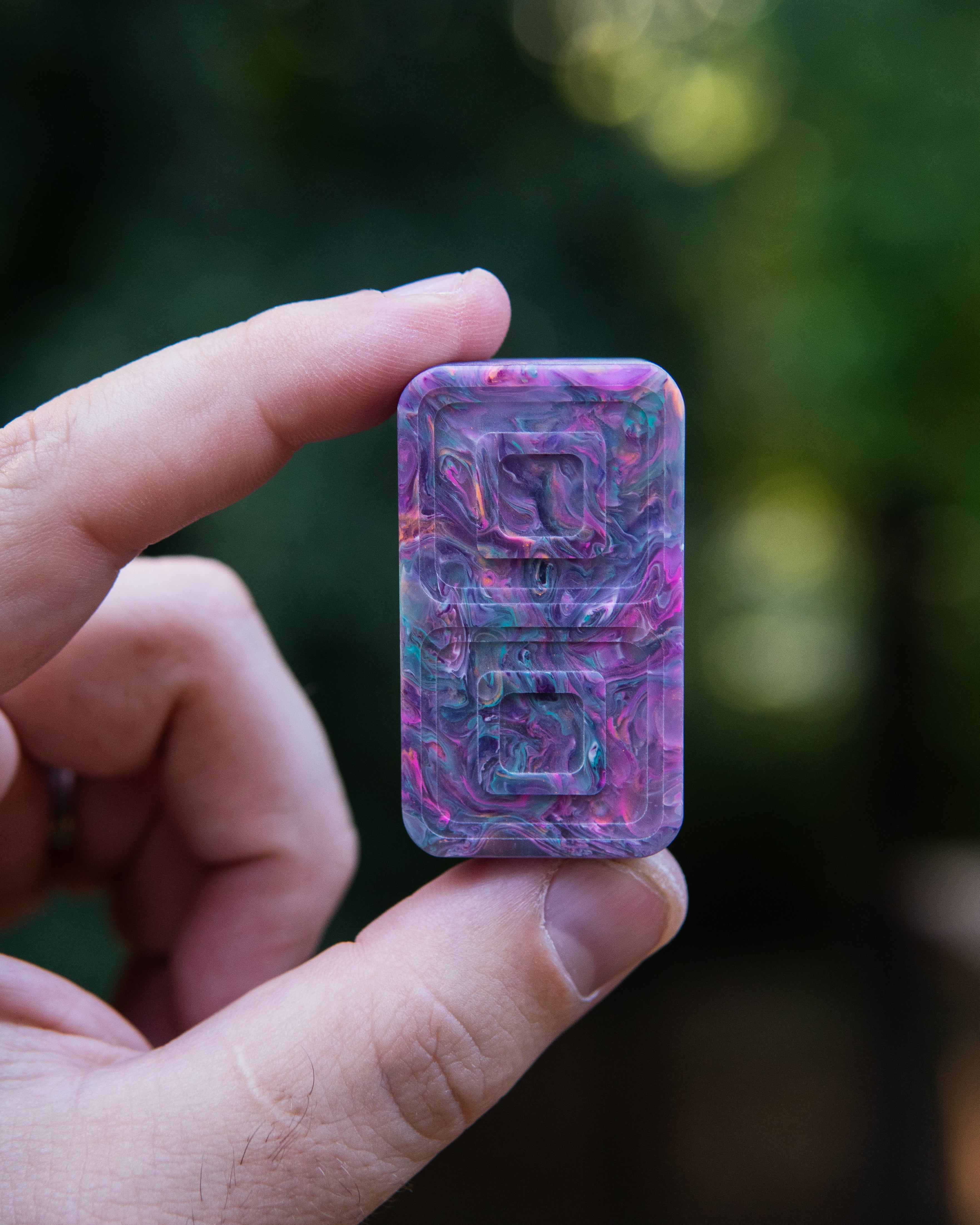 Echo Tile Fidget Slider - Maker's Choice, Dank Blank Purple Swirl