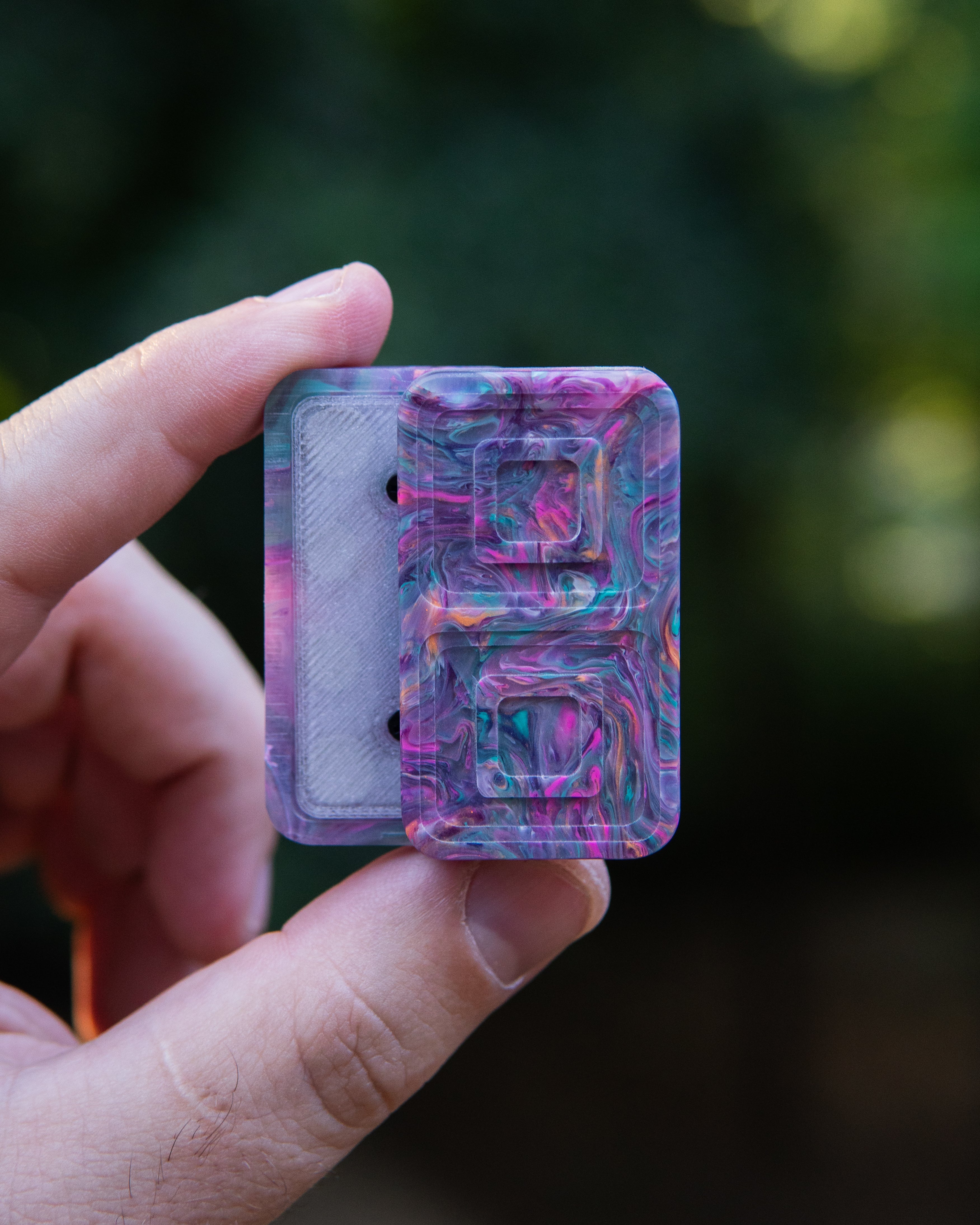 Echo Tile Fidget Slider - Maker's Choice, Dank Blank Purple Swirl