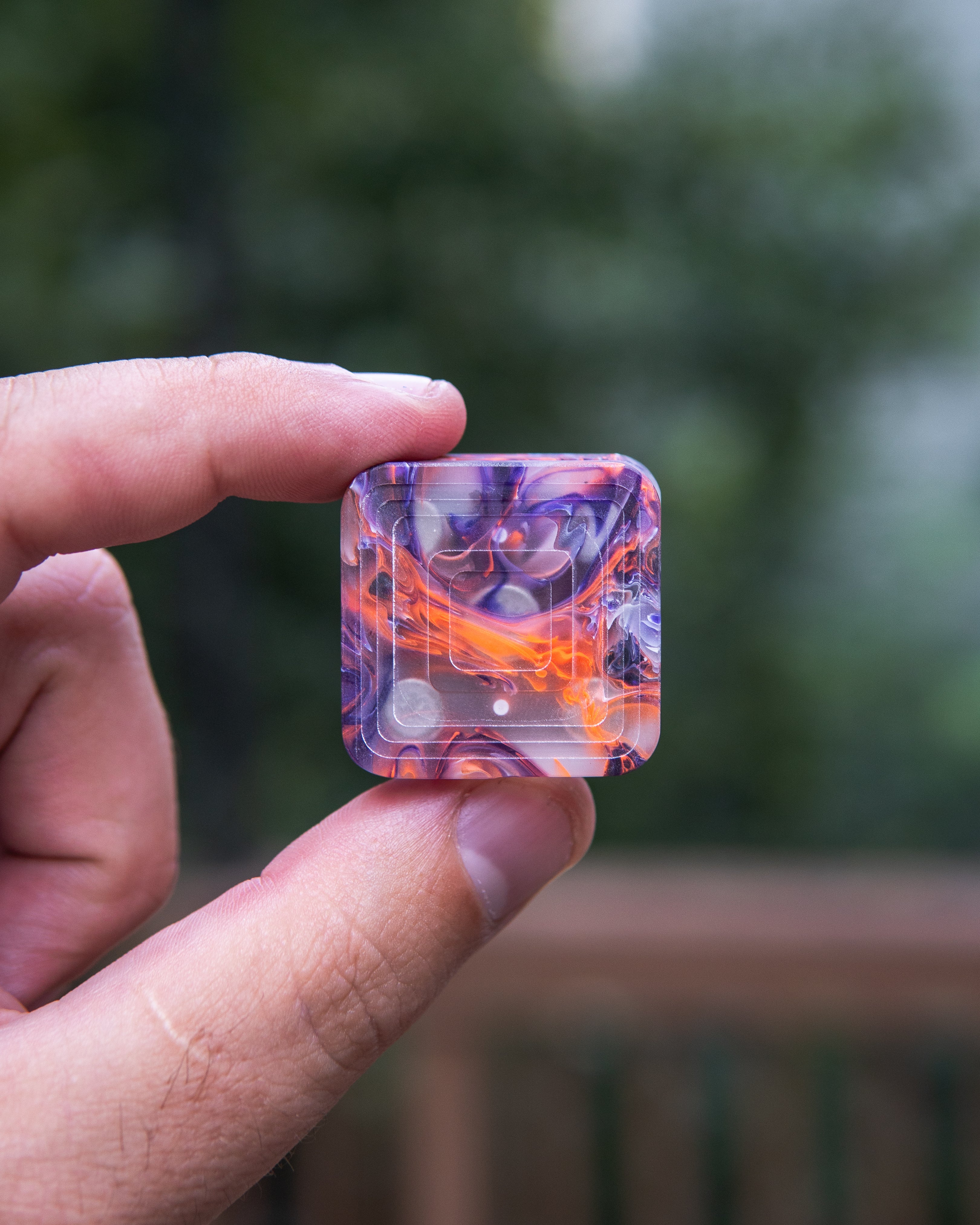 Mini Tile Fidget Slider - Maker's Choice, Ribbon Resin