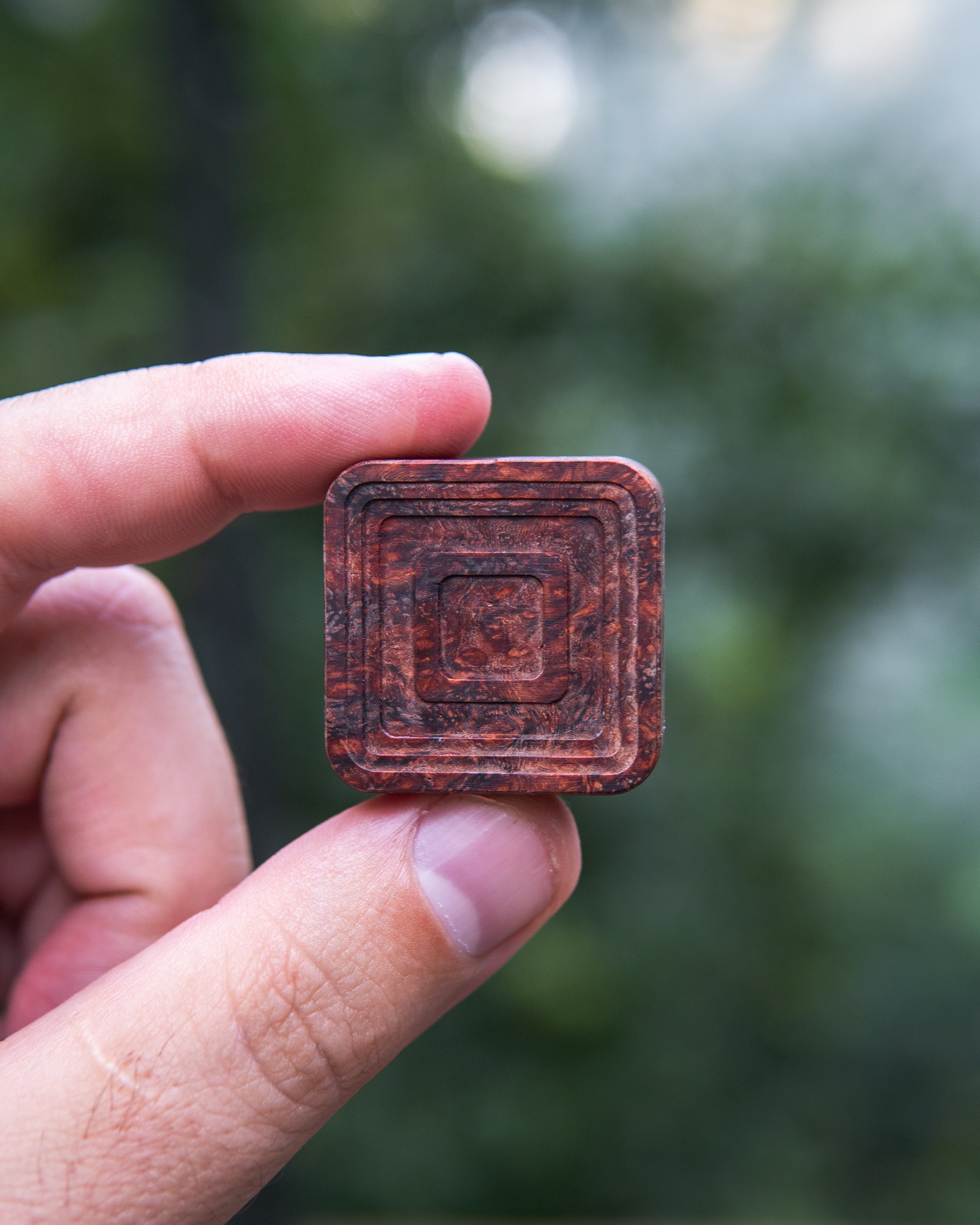 Mini Tile Fidget Slider - Maker's Choice, Amboyna Burl