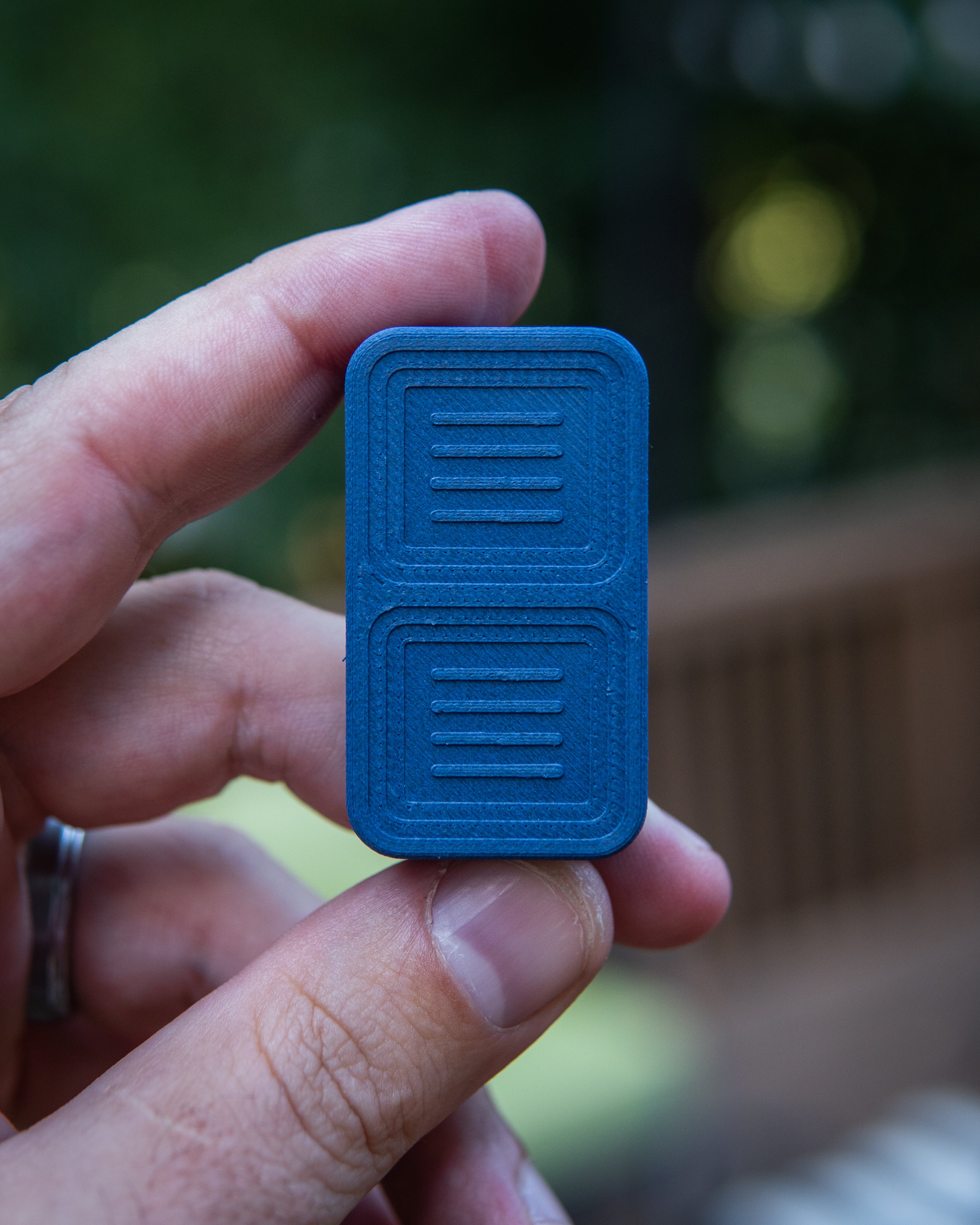 Delta Tile Fidget Slider - Maker's Choice, Indigo Blue PETG-CF
