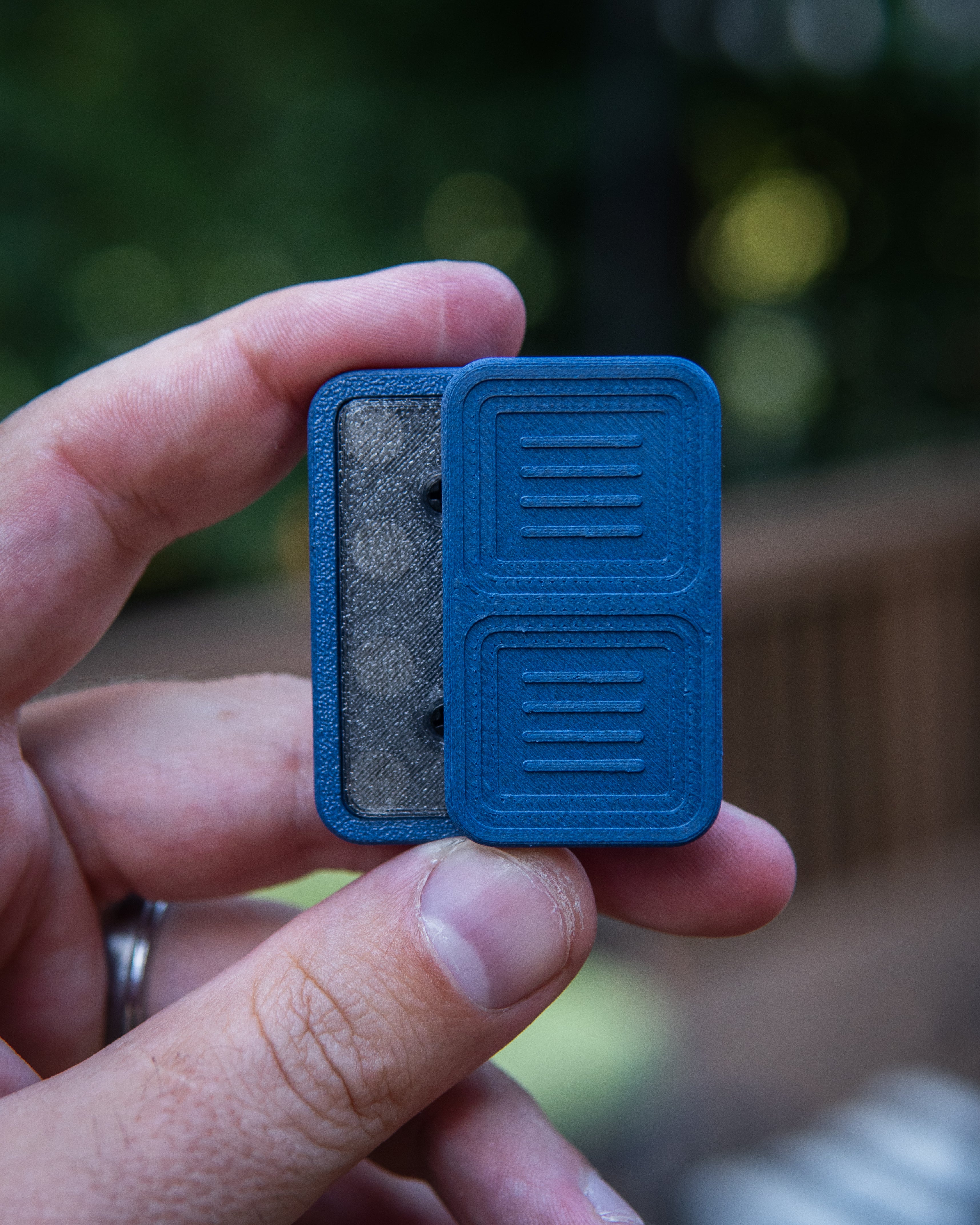 Delta Tile Fidget Slider - Maker's Choice, Indigo Blue PETG-CF