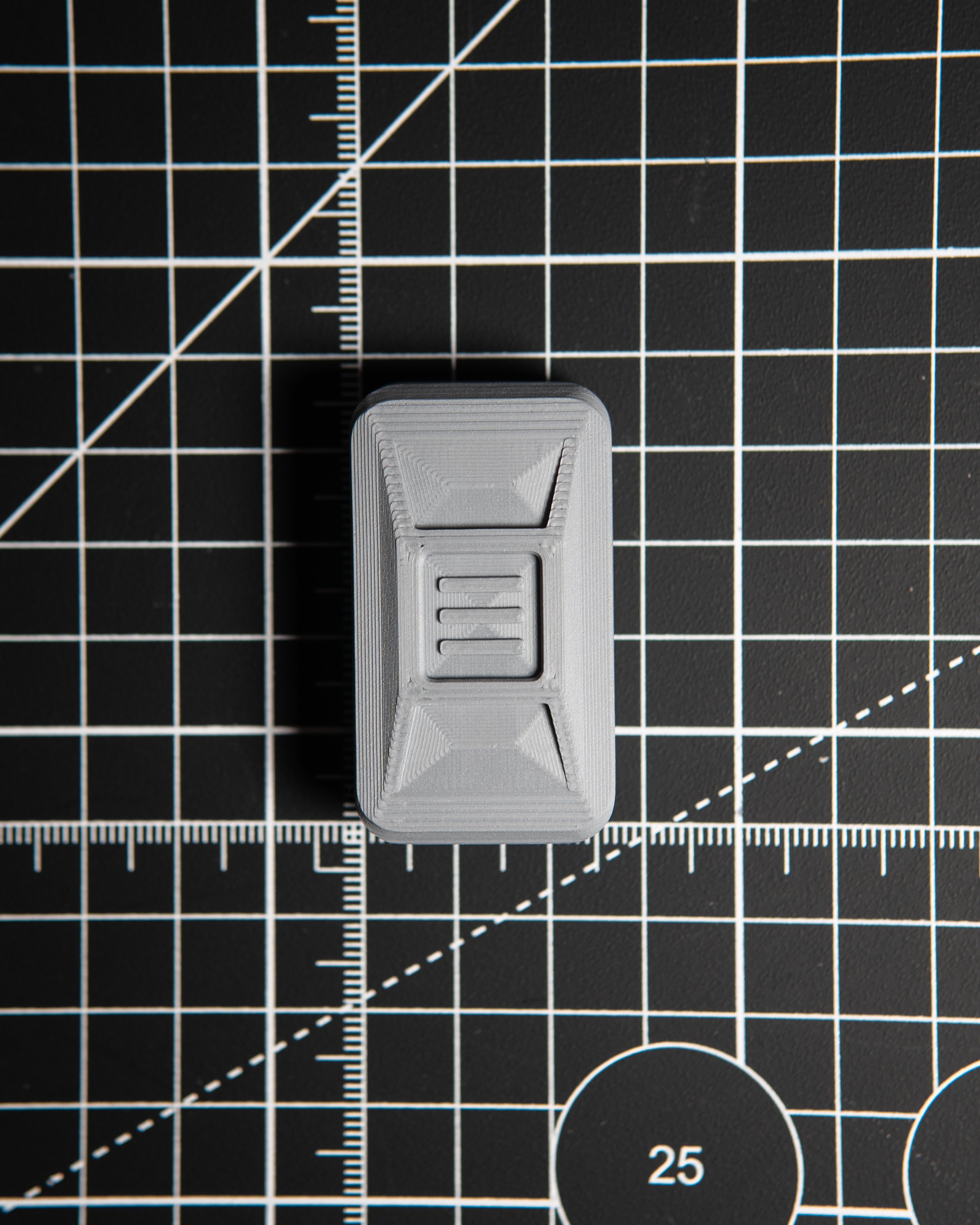 Delta Ergo Tile Fidget Slider - Grey Plastic