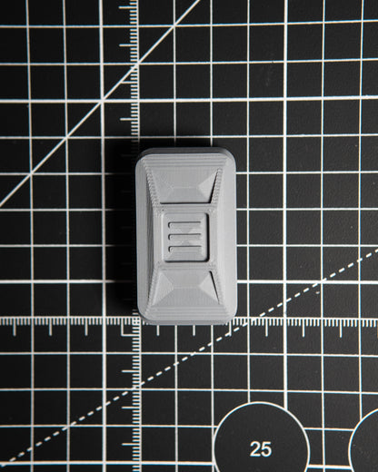 Delta Ergo Tile Fidget Slider - Grey Plastic