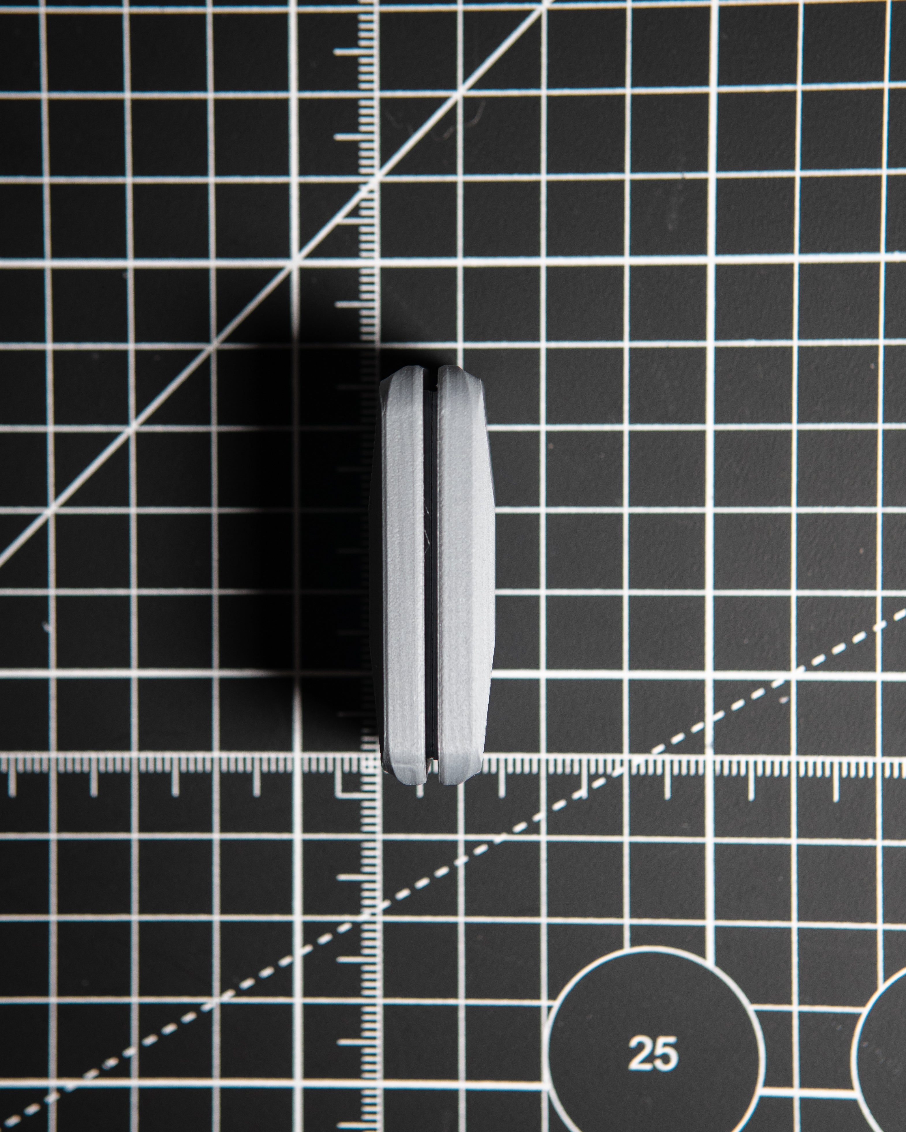 Delta Ergo Tile Fidget Slider - Grey Plastic