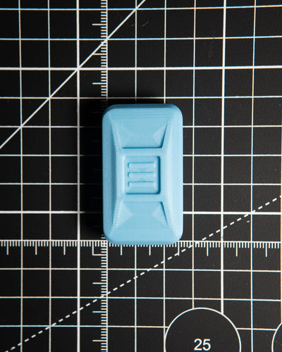 Delta Ergo Tile Fidget Slider - Blue Glow Plastic