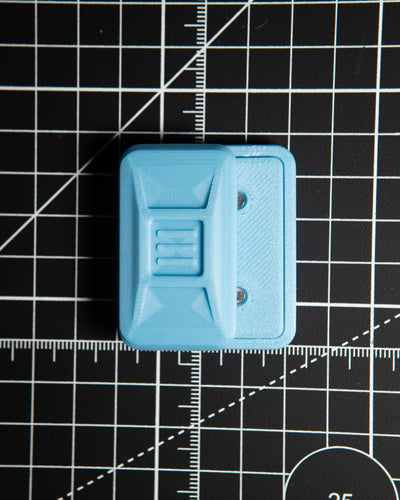 Delta Ergo Tile Fidget Slider - Blue Glow Plastic