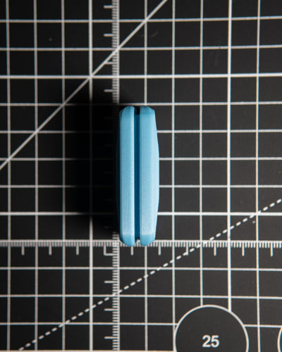 Delta Ergo Tile Fidget Slider - Blue Glow Plastic